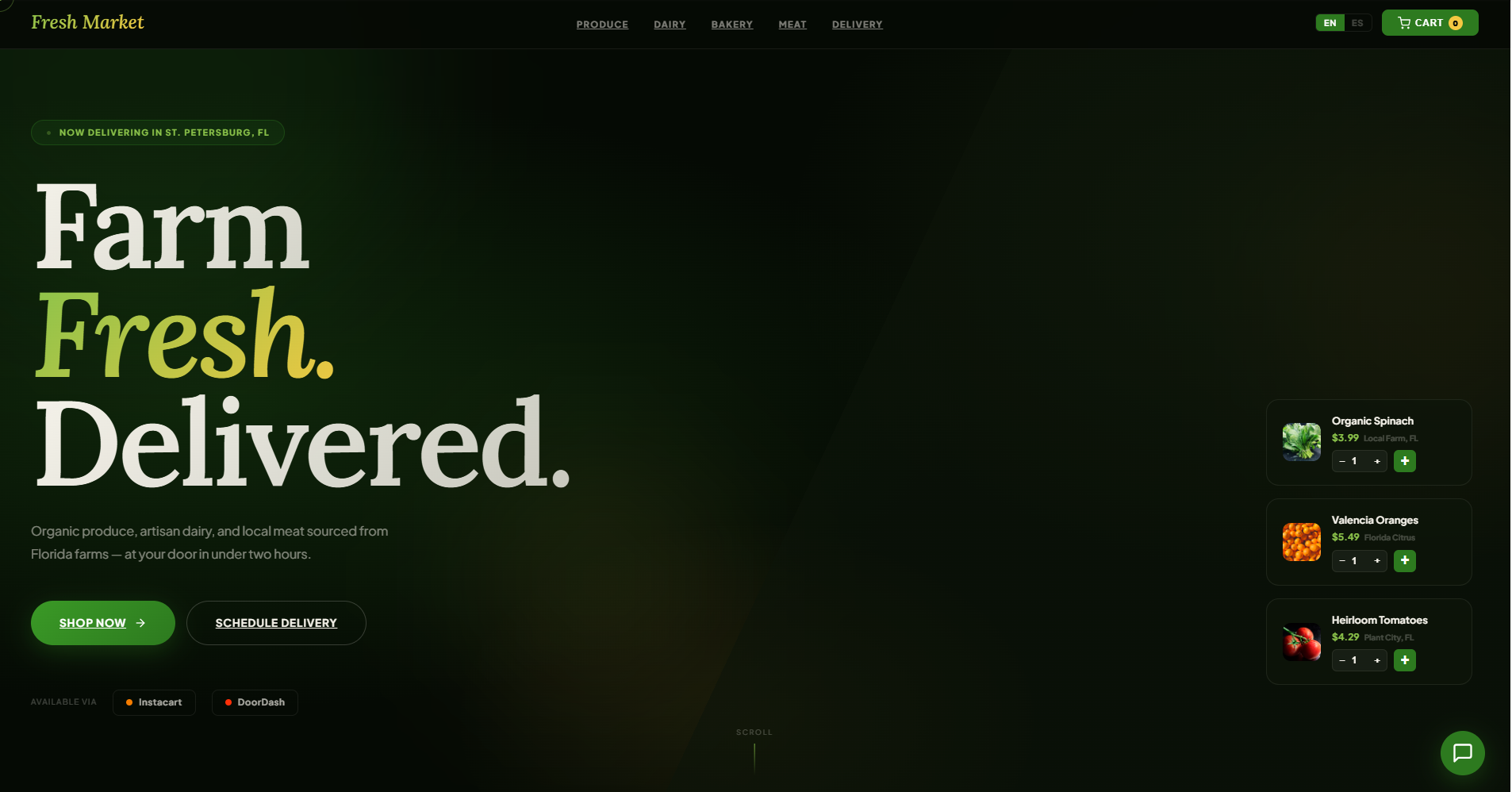 Grocery & Market website template